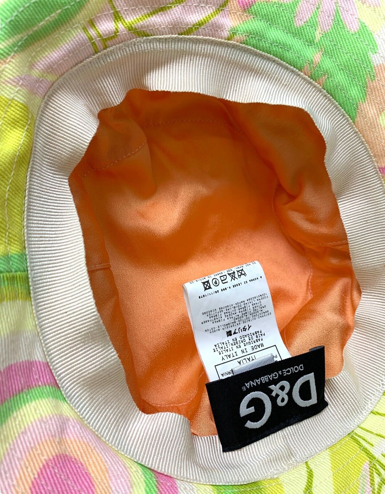 D&G DOLCE&GABBANA Vintage Logo Backet Hat Accessory #L Cotton Multicolor RankAB+