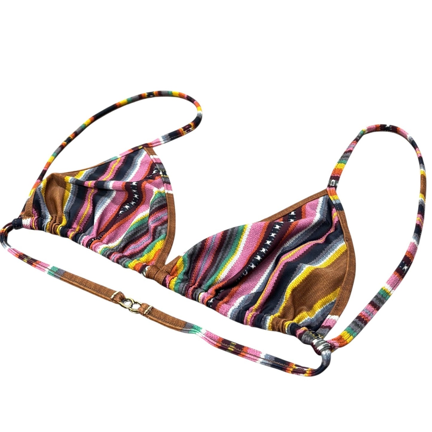Christian Dior Vintage 2002 Multicolor Triangle Bikini #36 Swimwear Nylon