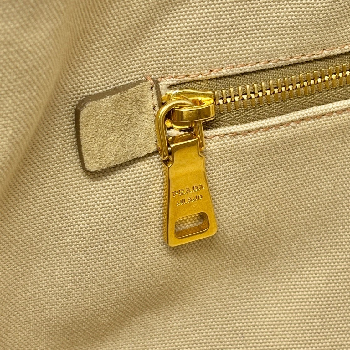 PRADA Vintage Logo Tweed 2way Tote Bag Crossbody Pink Cream Gold Wool Suede