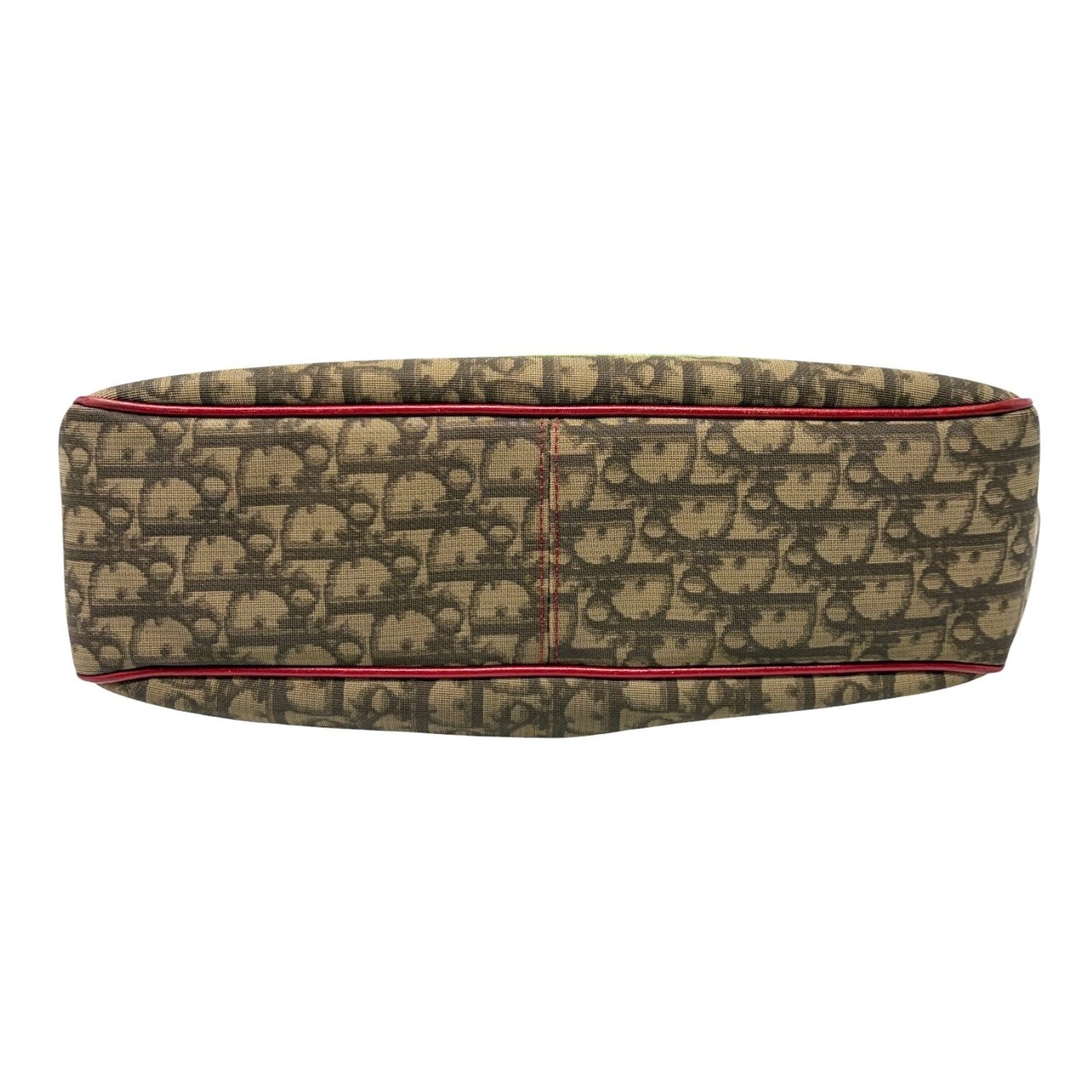 Christian Dior Vintage Rasta Trotter Monogram Crossbody Bag Beige PVC No