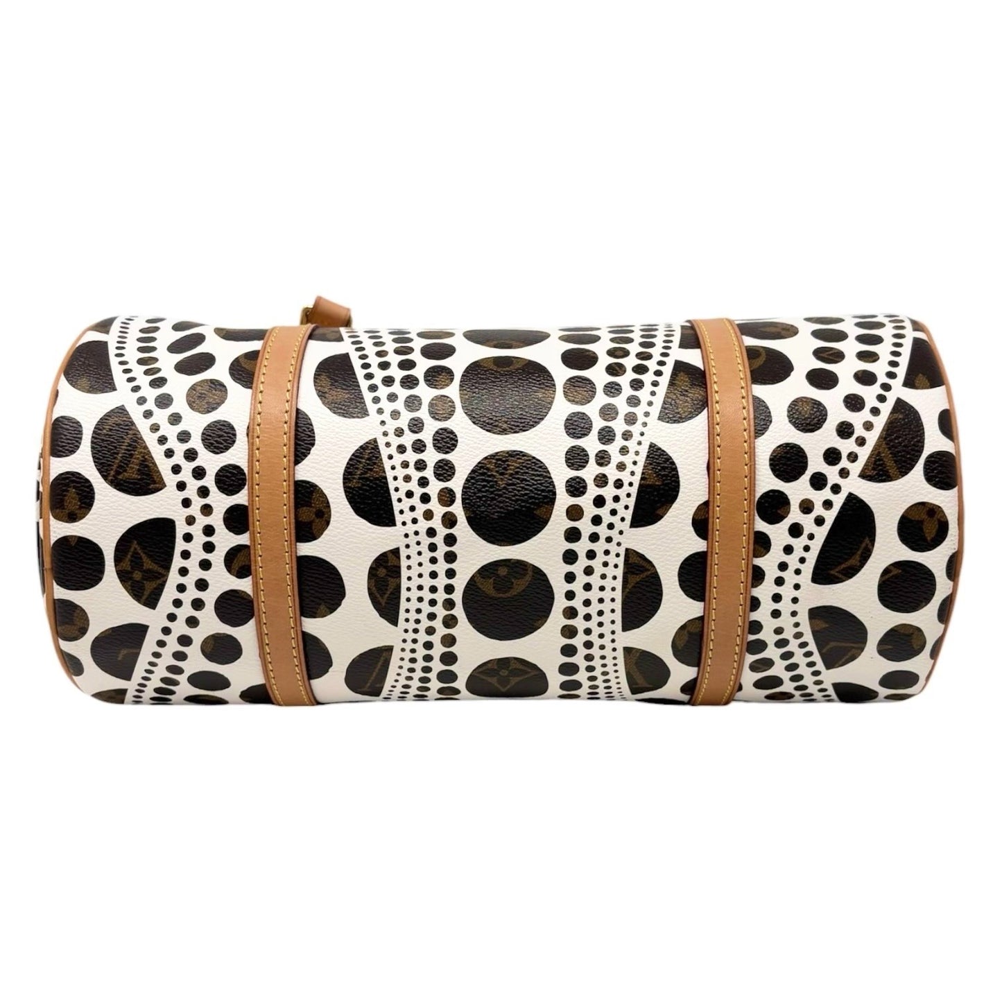 LOUIS VUITTON Vintage Monogram Yayoi Kusama Papillon Shoulder Bag White 902548
