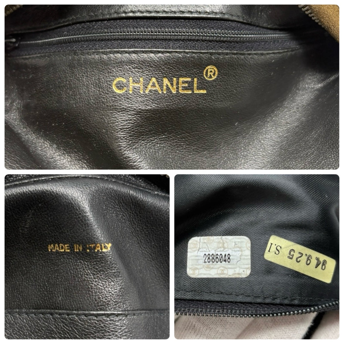 CHANEL Vintage CC Turnlock Quilted Chain Shoulder Bag Brown Gold Suede 902333