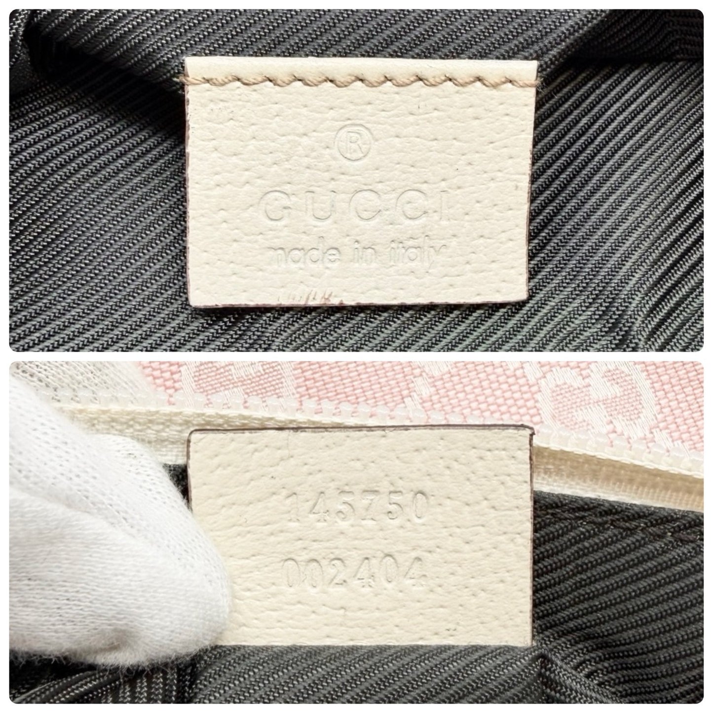 GUCCI Vintage GG Monogram Logo Abbey Shoulder Bag Pink Gold Canvas 902056