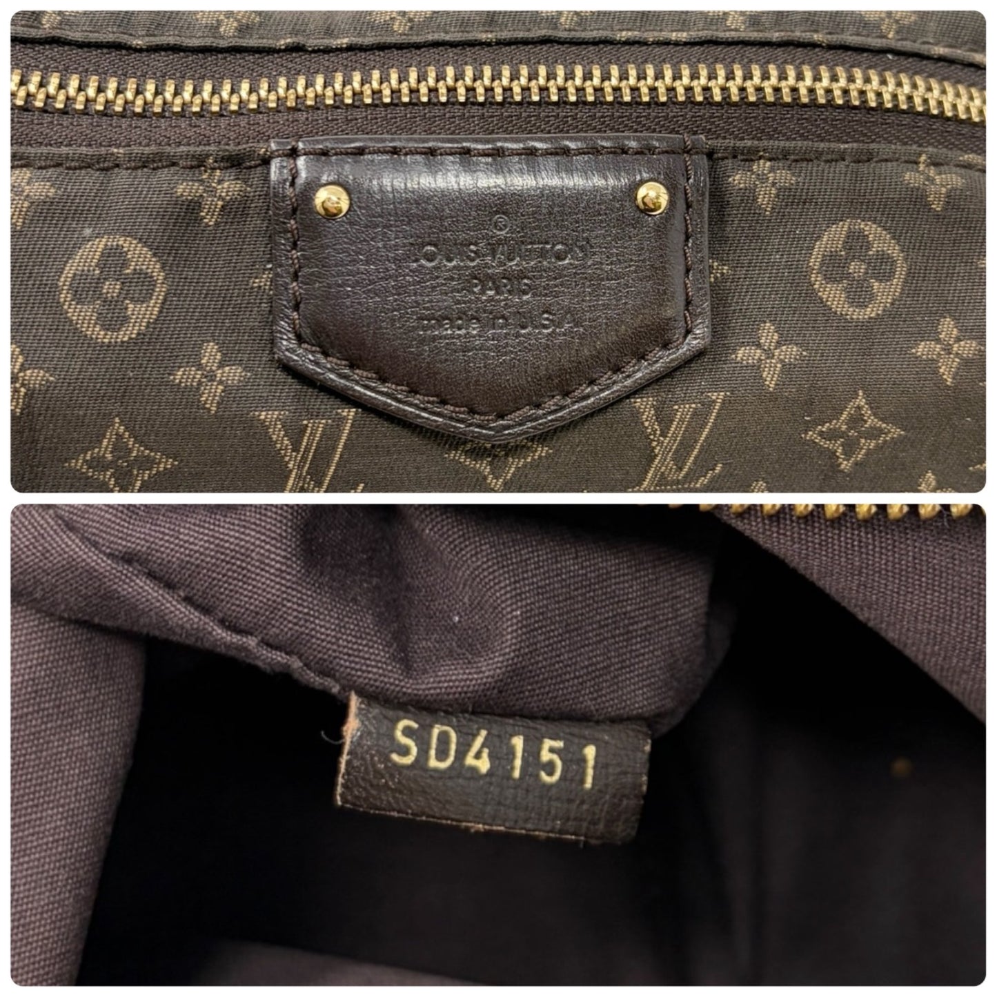 LOUIS VUITTON Vintage Monogram Idylle Ballade PM Canvas Shoulder Bag Brown Gold