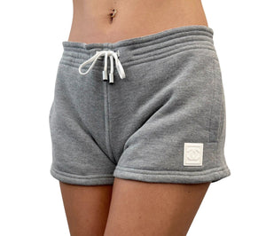 CHANEL Sport Vintage 05P CC Mark Logo Short Pants #36 Shorts Gray White Viscose