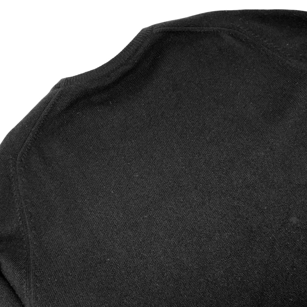 CHANEL Vintage 94A CC Logo Cashmere Pocket Knit Sweater Top Black 902809