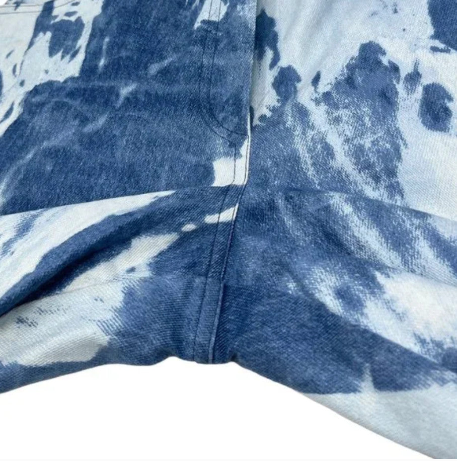 Christian Dior Vintage 2000 Galliano Jacket Pants Set #38 Tie-Dye Blue Gold