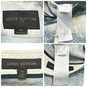 LOUIS VUITTON Vintage Logo Monogram Denim Vest Skirt Set #34 Gradation Rank AB