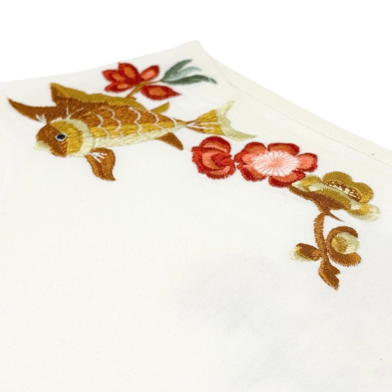 Christian Dior Vintage 2002 Goldfish Floral Embroidery Tank Top #38 White