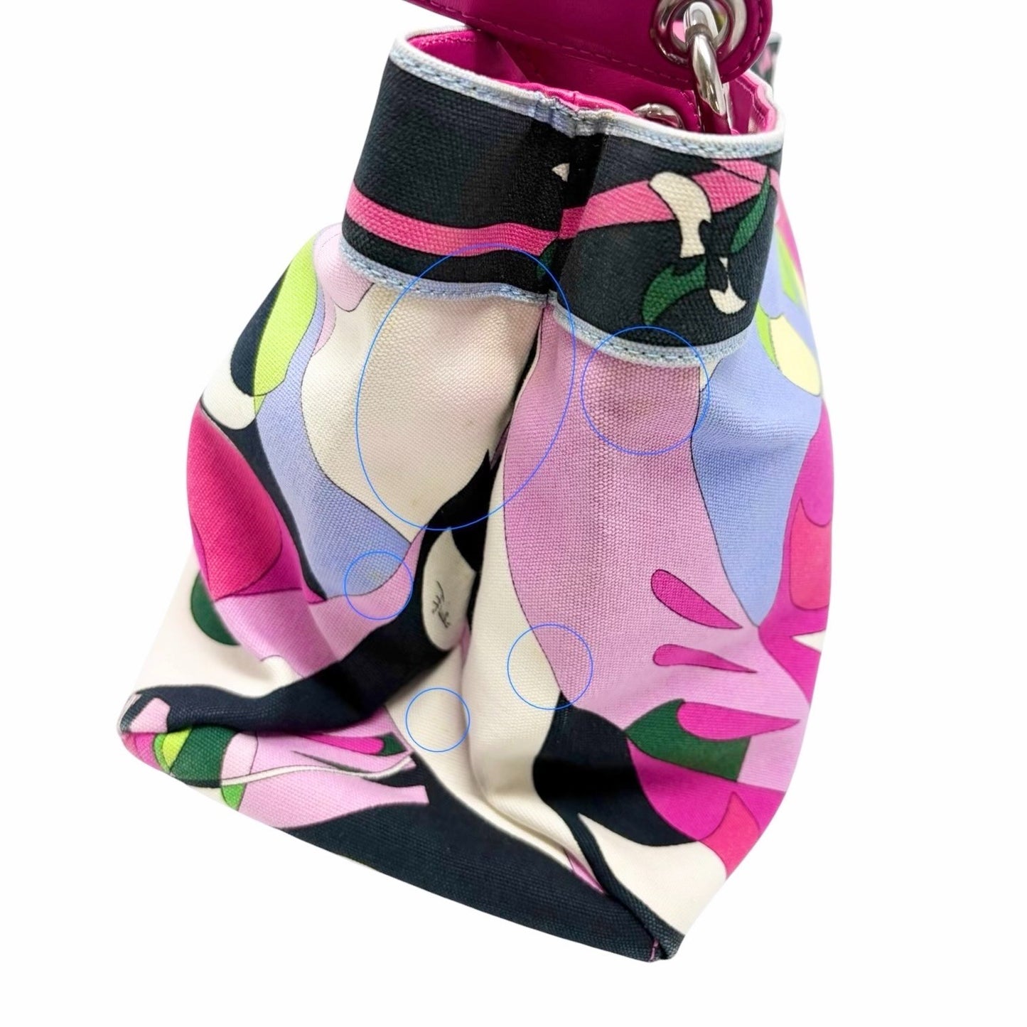 EMILIO PUCCI Vintage Logo Geometric Multicolor Tote Bag Pink  902039