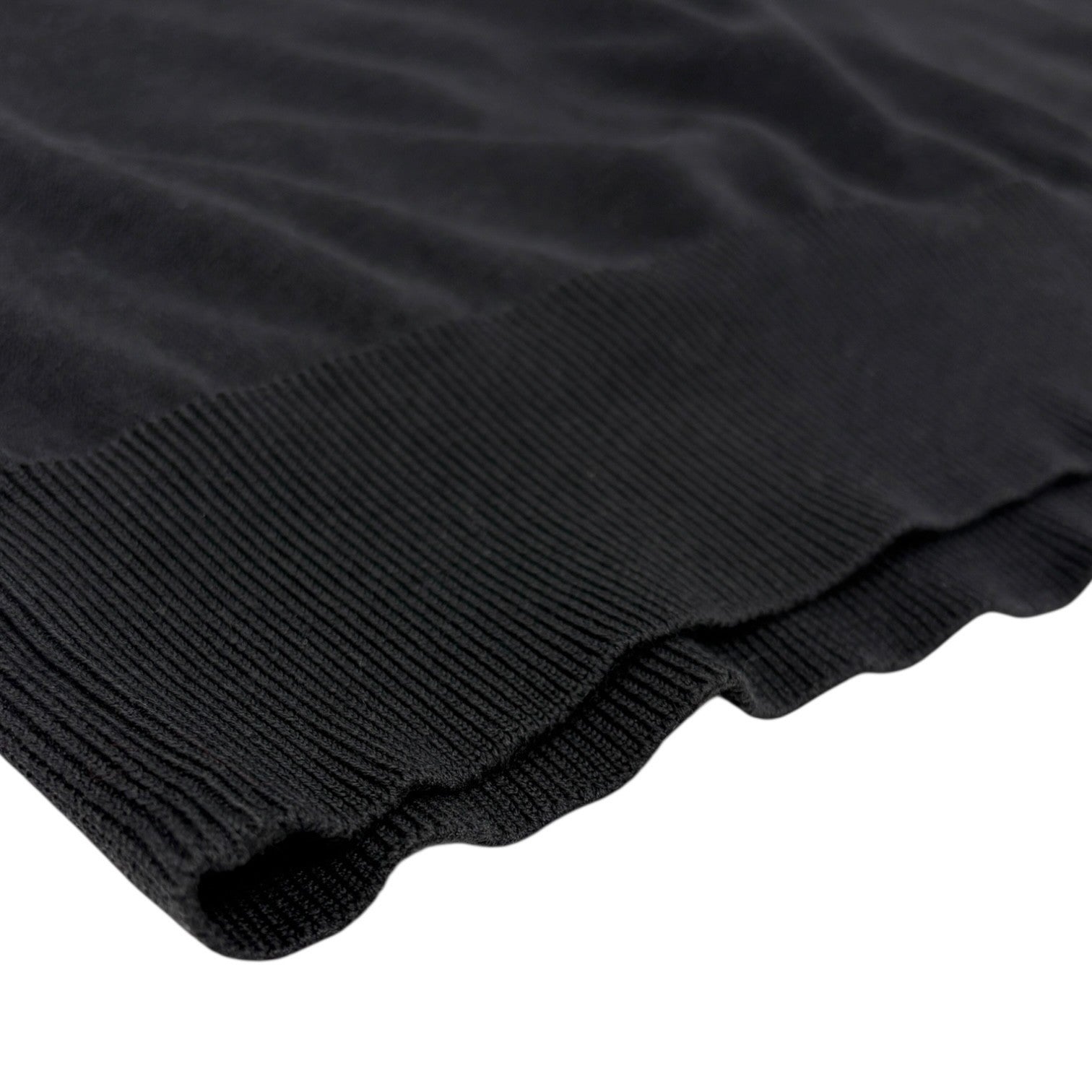 CHANEL Vintage 96P CC Mark Logo Knit Tank Top #38 Black White Cotton Sleeveless