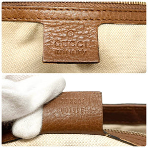 GUCCI Vintage GG Monogram Logo 2way Crossbody Shoulder Bag Beige Brown Canvas