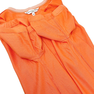 Christian Dior Sports Vintage Big Logo T-shirt #M Top Orange Cotton Rank AB