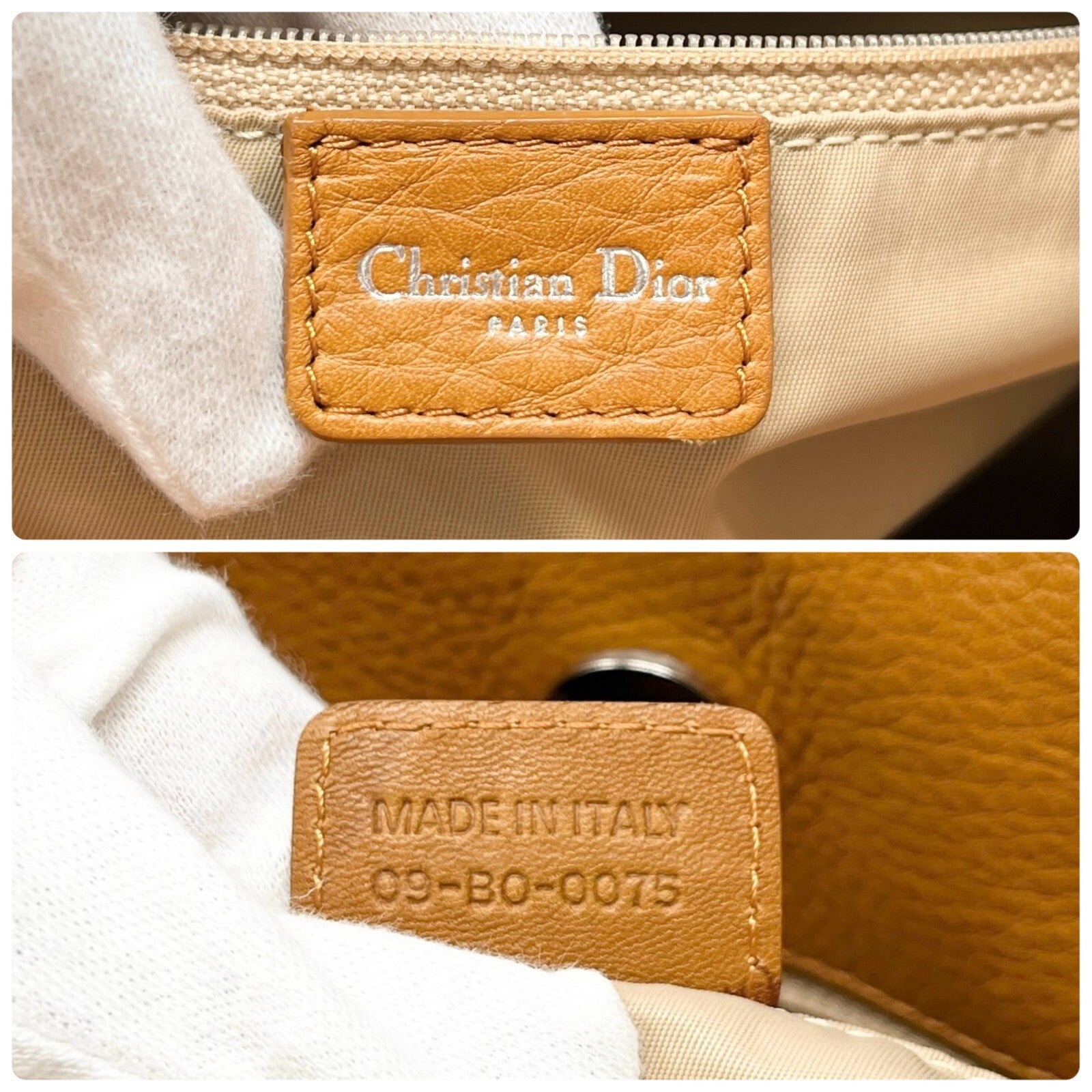 Christian Dior Vintage Trotter Monogram Street Chic Shoulder Bag Beige Canvas