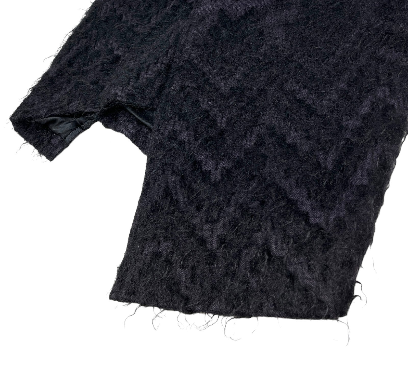 Christian Dior Vintage Logo Asymmetry Skirt #36 Snap Purple Black Wool Rank AB