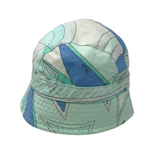 EMILIO PUCCI Logo Bucket Hat Accessory Green Blue Multicolor RankAB