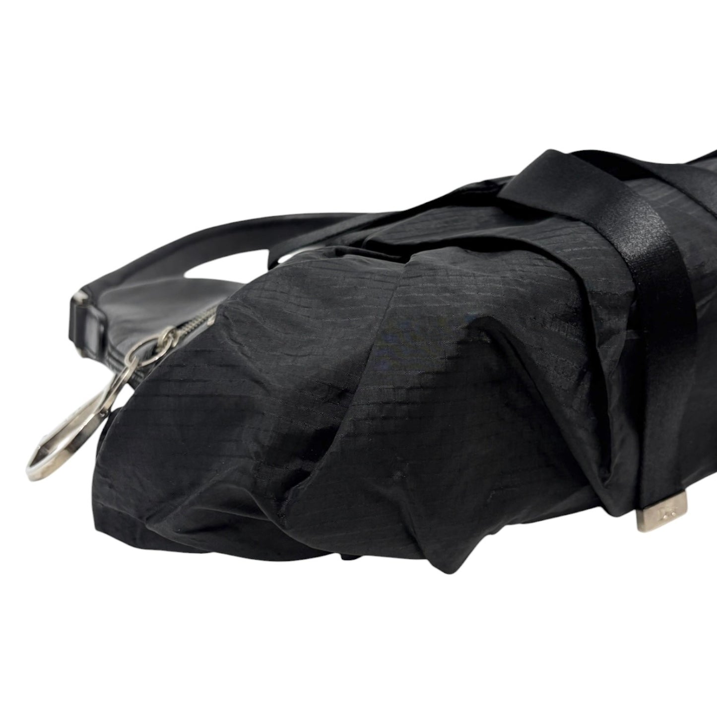 Christian Dior Vintage 2004 Ballet Corset Bag Black Nylon Leather 902095