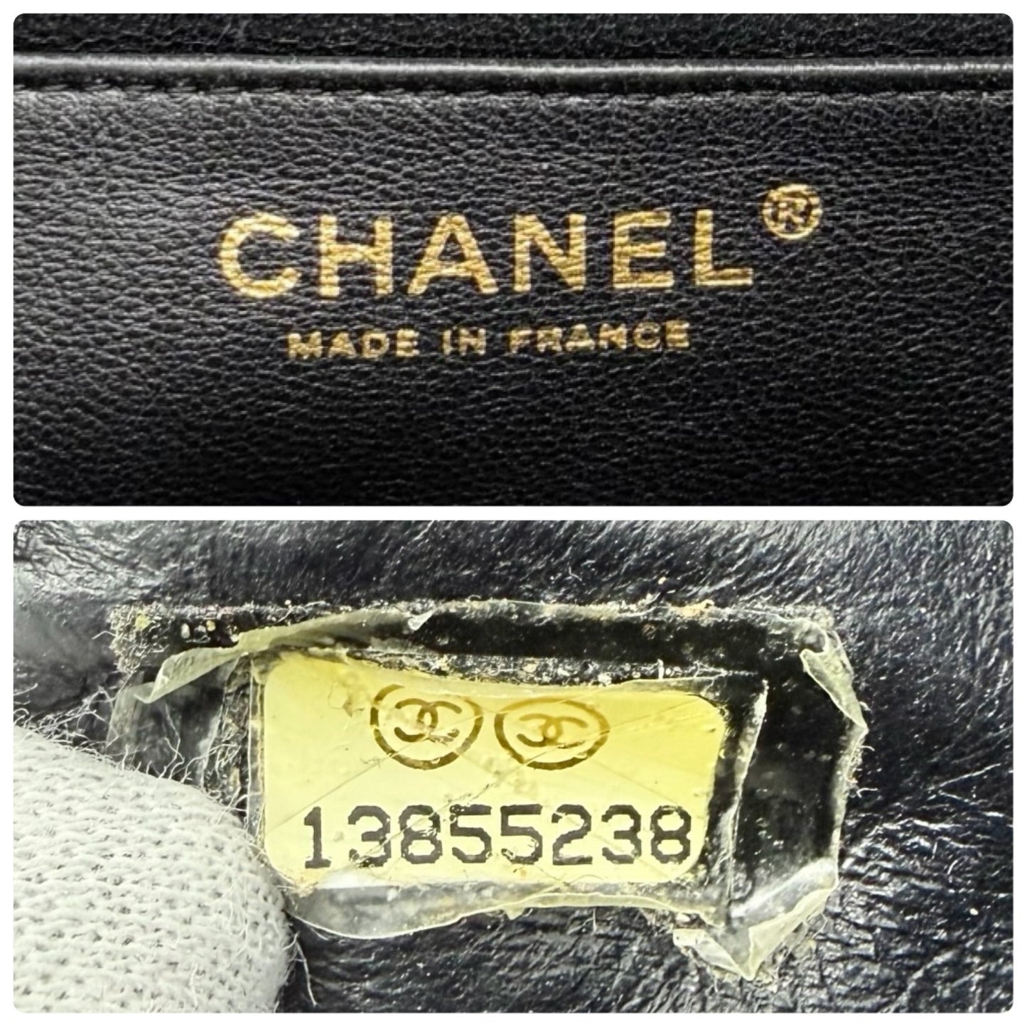 CHANEL Vintage CC Turnlock Quilted Chain Shoulder Bag Black Gold Leather 902228