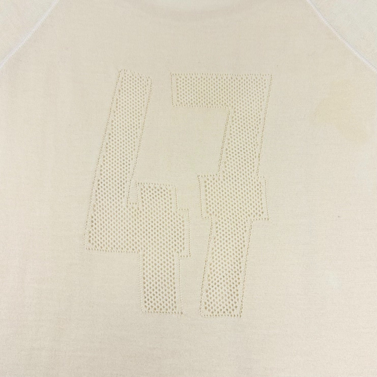 Christian Dior Vintage 2005 Knit T-shirt Top #38 Yellow Cream Wool 902813