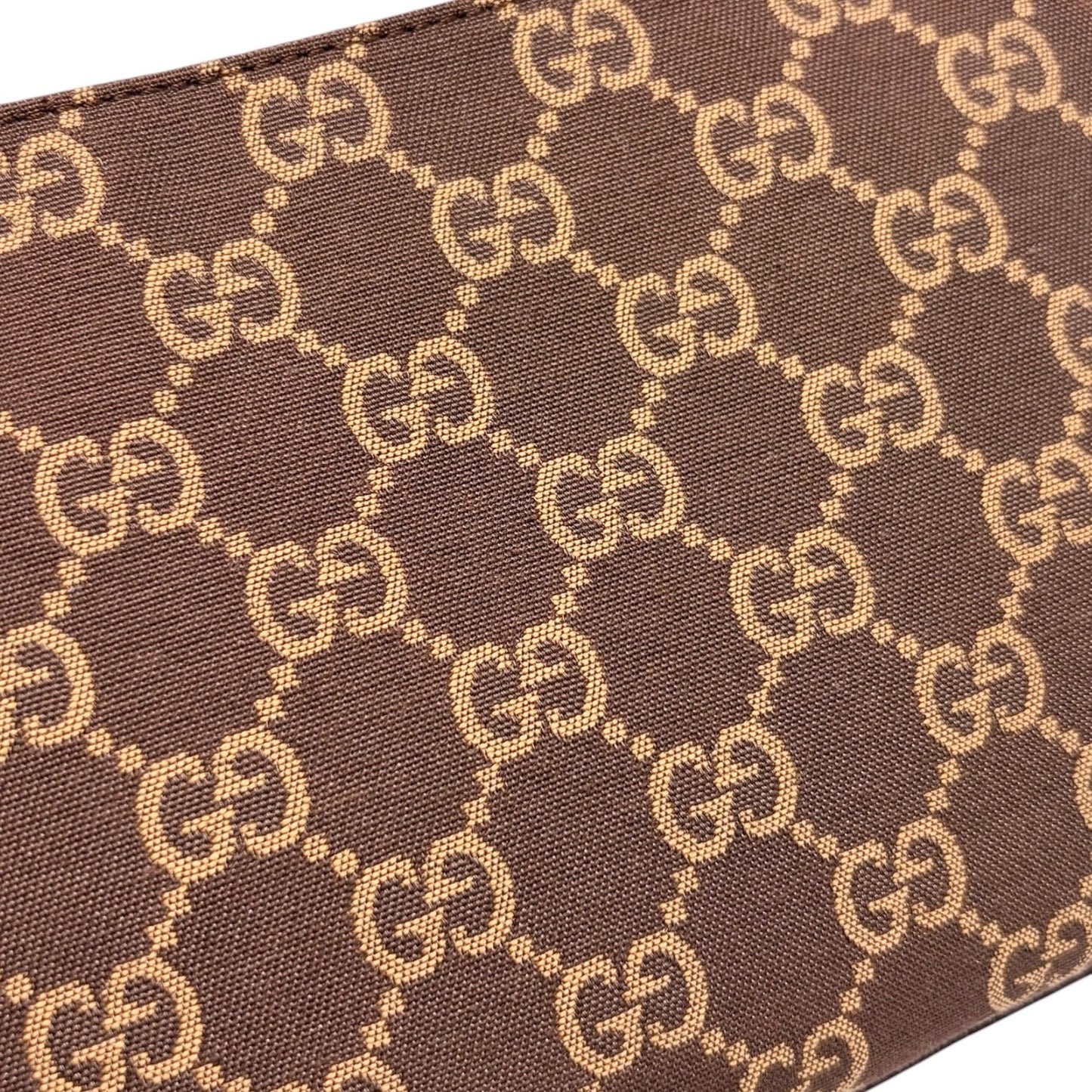 GUCCI Vintage GG Monogram Mini Shoulder Bag Pochette Brown Canvas 901851