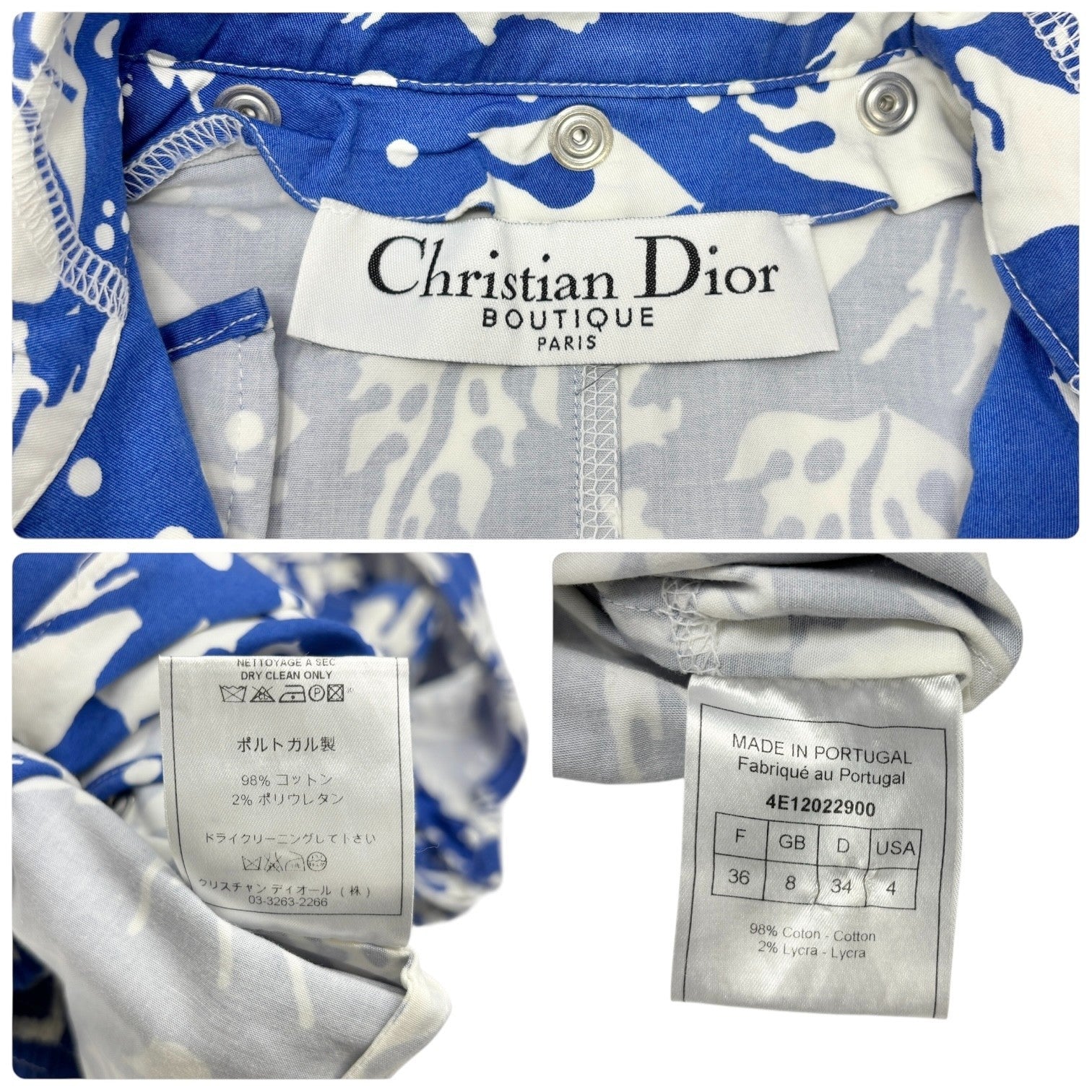 Christian Dior Vintage 2004 SURF Logo Hoodie Vest Jacket #36 Blue White Zip