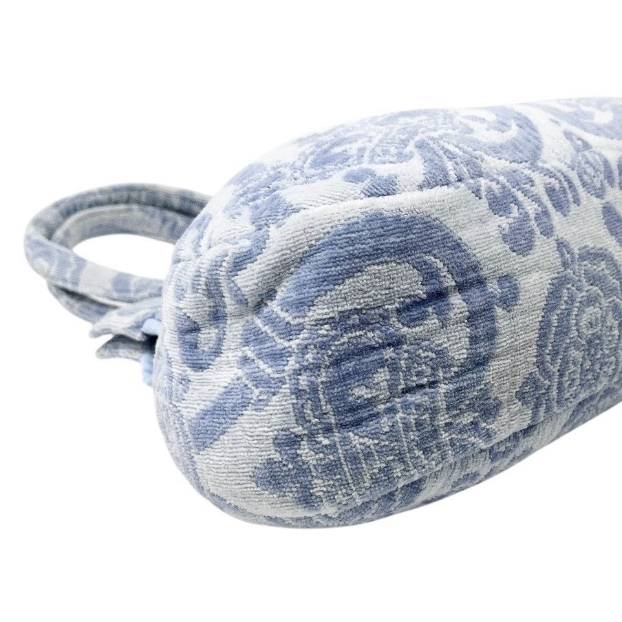 Vivienne Westwood Vintage Orb Logo Terry Cloth Tote Bag Light Blue Cotton