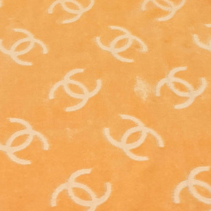 CHANEL Vintage 1996 CC Mark Logo Velour Dress #38 One-piece Orange Cotton