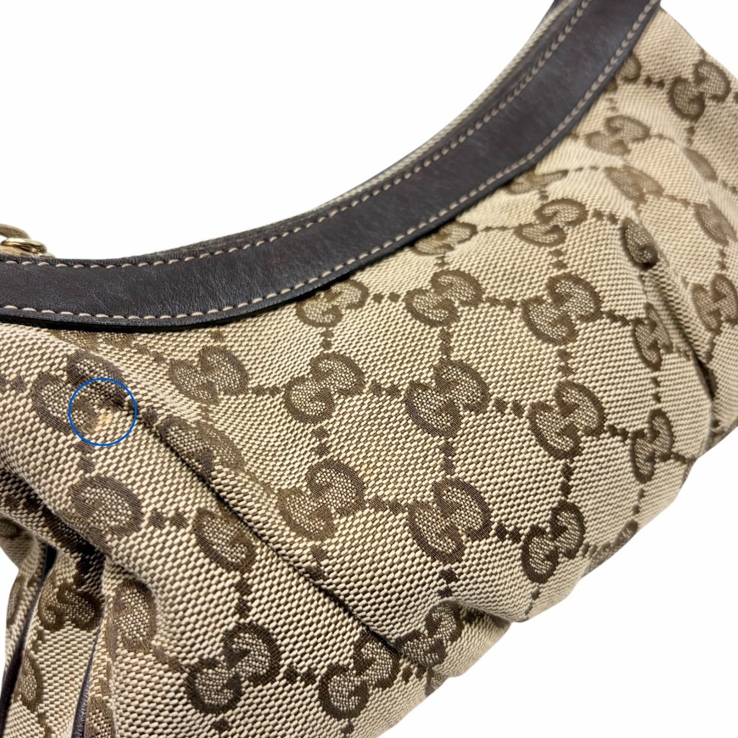GUCCI Vintage GG Monogram Mini Shoulder Bag Pochette Beige Brown 902410