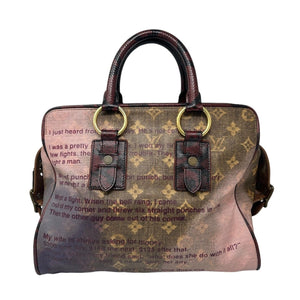 LOUIS VUITTON Vintage LV Logo Monogram Jokes Graduate Tote Bag Brown PVC RankAB