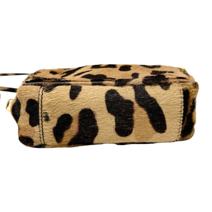 PRADA Vintage Leopard Mini Shoulder Bag Pouch Brown Pony Calf Hair 902269