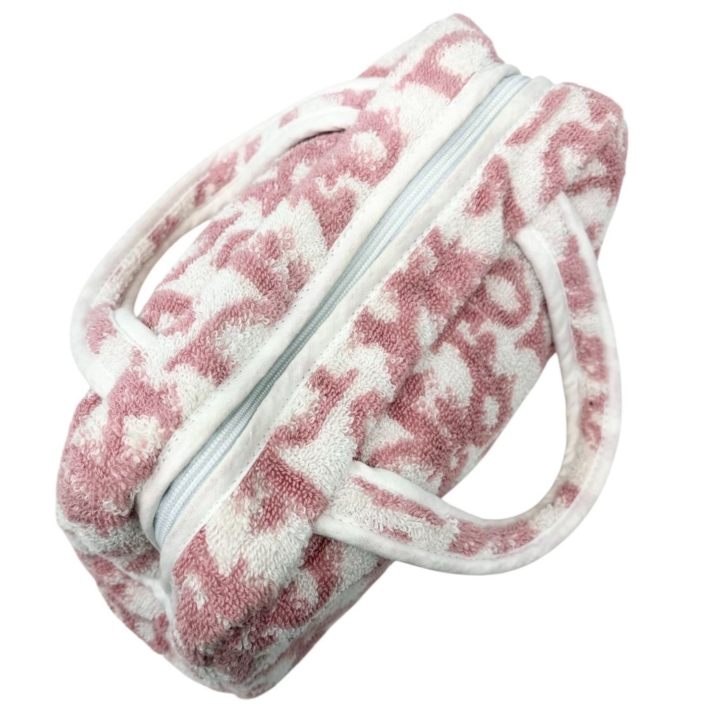 Christian Dior Vintage Trotter Monogram Terry Cloth Mini Bag Pink White 902581