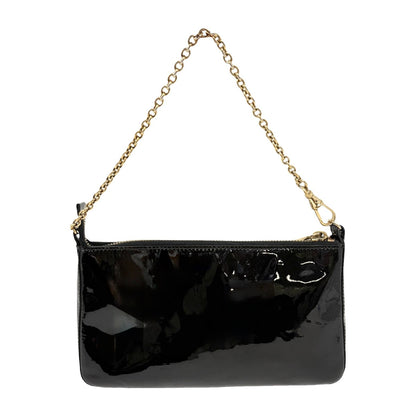 FENDI Vintage FF Logo Star Studs Mini Chain Shoulder Bag Black Gold 902276