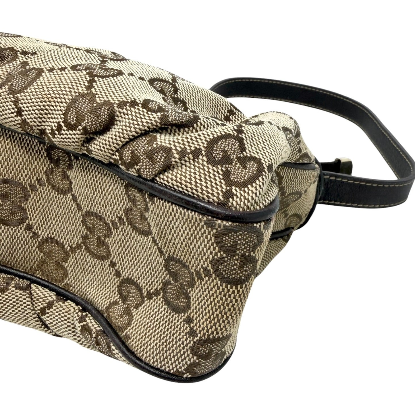 GUCCI Vintage GG Monogram Mini Shoulder Bag Pochette Beige Brown 902410