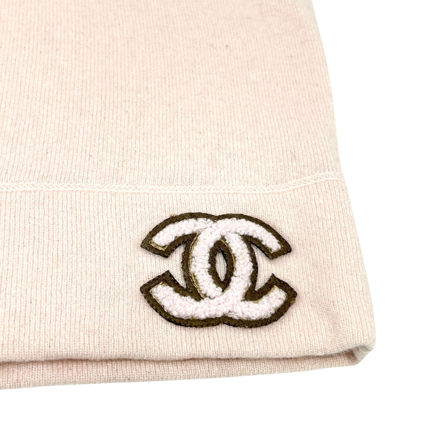 CHANEL Vintage 01A CC Mark Logo Long Sleeve Sweater Top #38 Pink Cashmere Knit