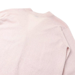 CHANEL Vintage 01A CC Mark Logo Knit Cardigan #42 Pink Brown Cashmere Stitch