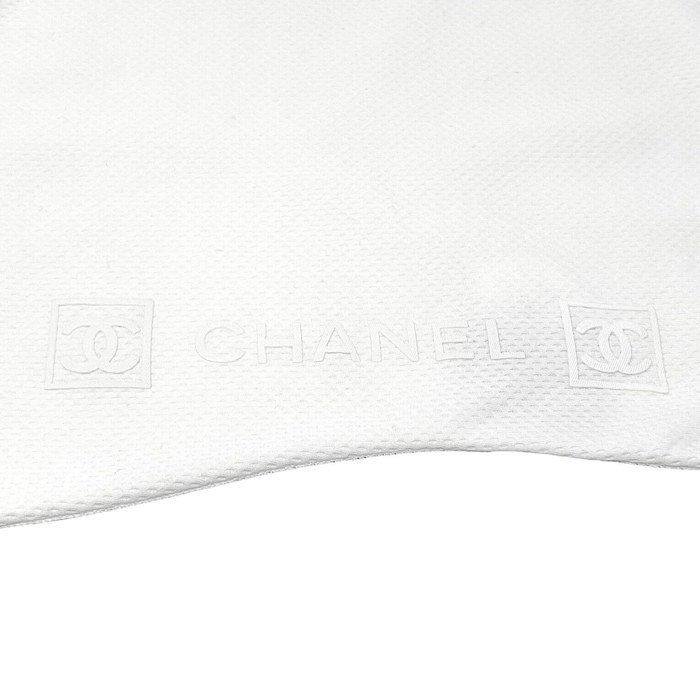 CHANEL Sport Vintage 05P CC Logo Top T-shirt #38 Short Sleeve White Polyester