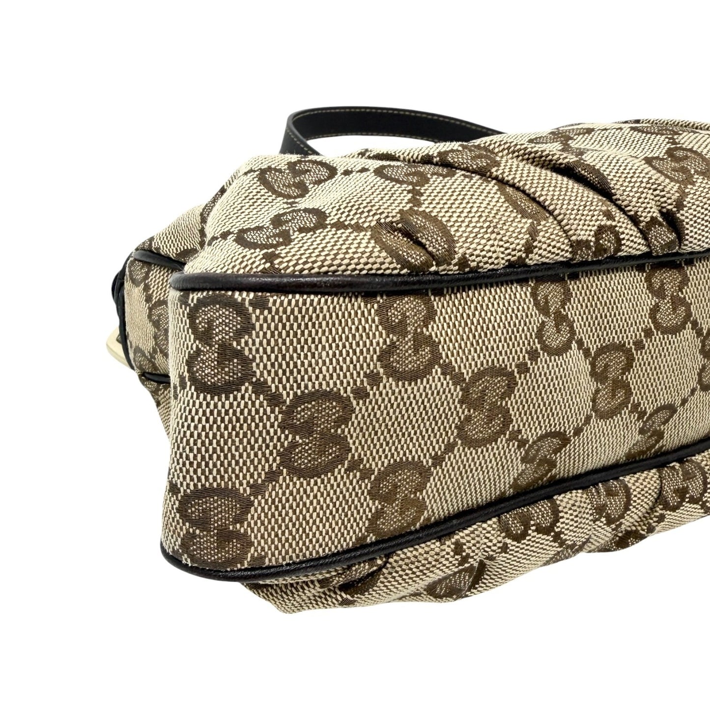 GUCCI Vintage GG Monogram Mini Shoulder Bag Pochette Beige Brown 902410