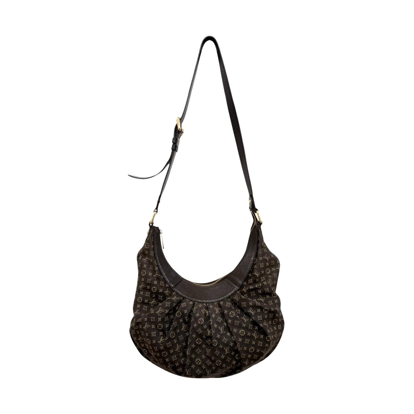 LOUIS VUITTON Vintage Monogram Rhapsody Crossbody Bag Brown Gold Canvas Leather