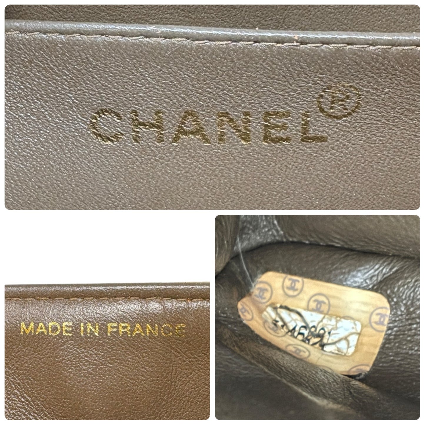 CHANEL Vintage CC Logo Turnlock Quilted Suede Flap Shoulder Bag Brown