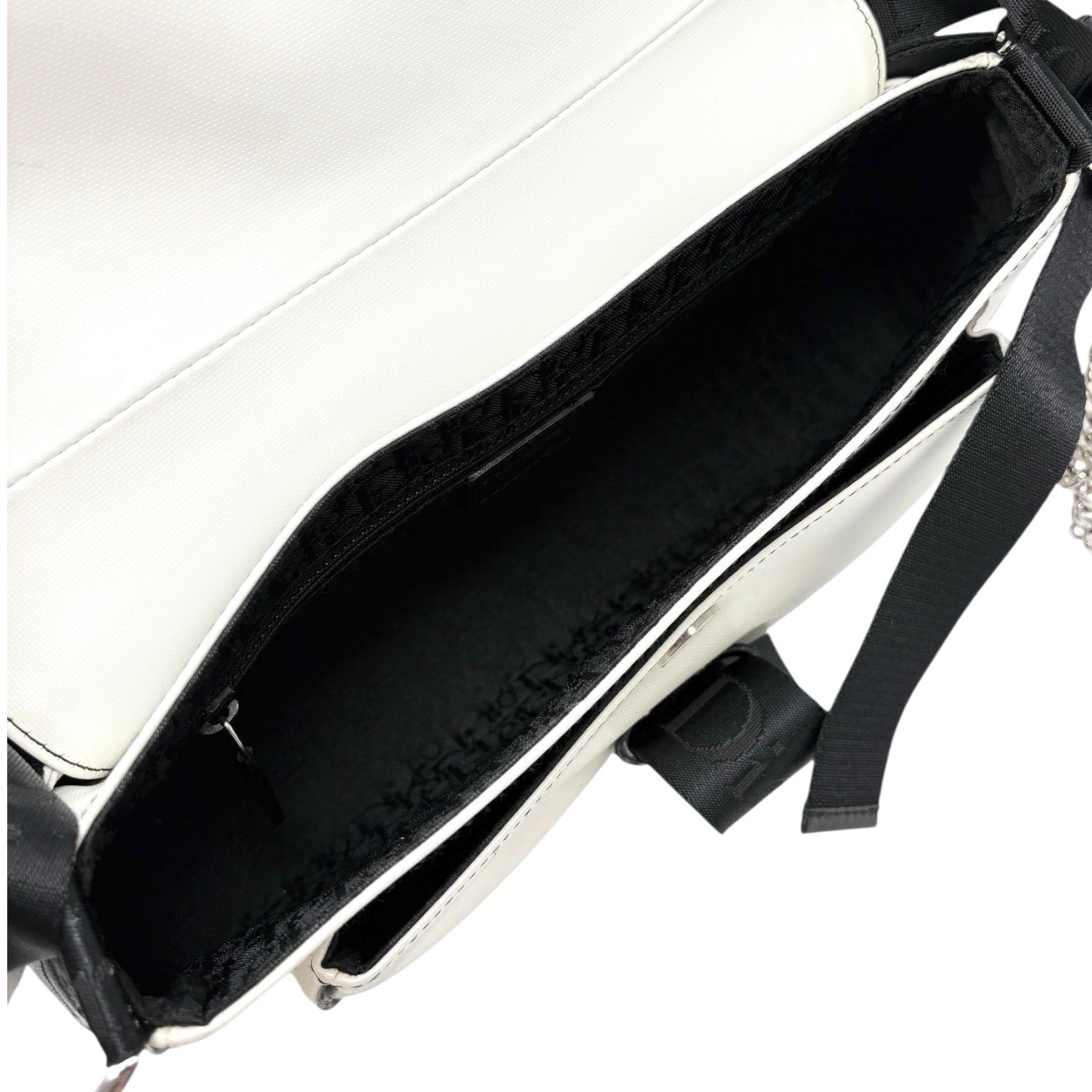 Christian Dior Vintage 2004 Hardcore Shoulder Bag Charm Rhinestone White Black