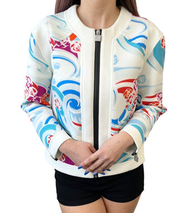 CHANEL Sport Vintage 06S Coco Mark Jacket Multicolor Polyamide Zip RankAB