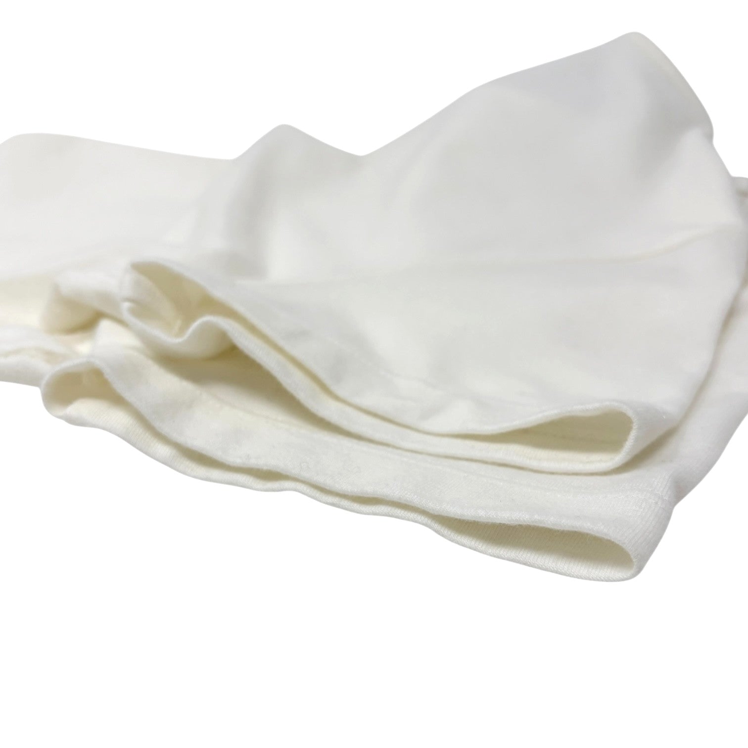 CHANEL Sport Vintage 06P Logo Mademoiselle T-shirt Top #38 Cream White Cotton