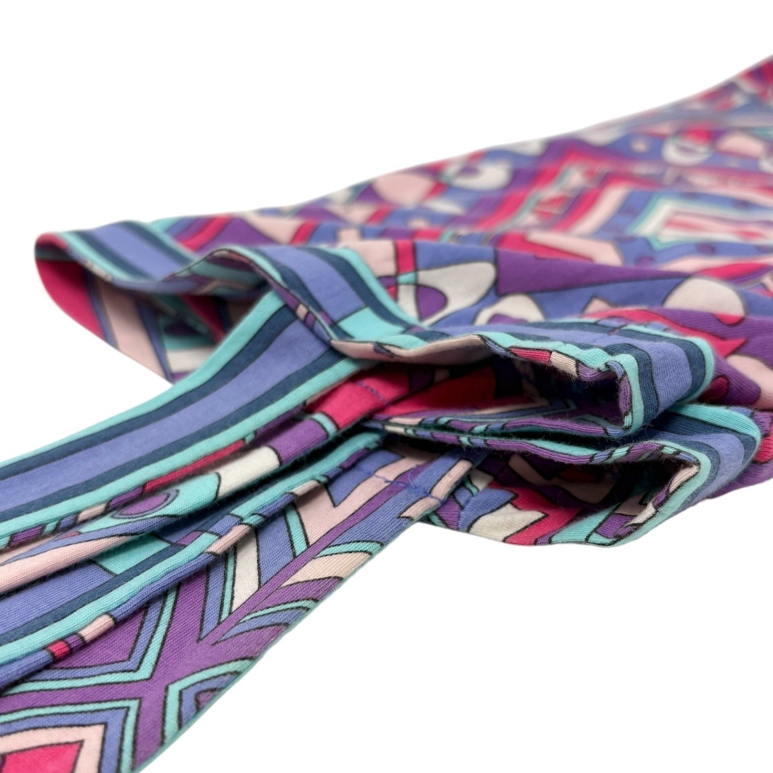 EMILIO PUCCI Vintage Logo Vivara Multicolor Camisole Dress #38 Blue Cotton