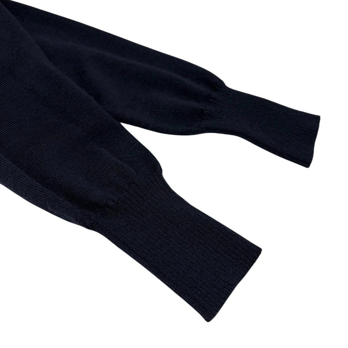 CHANEL Vintage 94A CC Button Cashmere Long Cardigan #40 Dark Blue Gold 902012