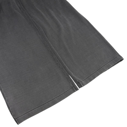 CHANEL Sport Vintage 03A CC Logo Wide Sweat Pants #42 Gray White Cotton 902069