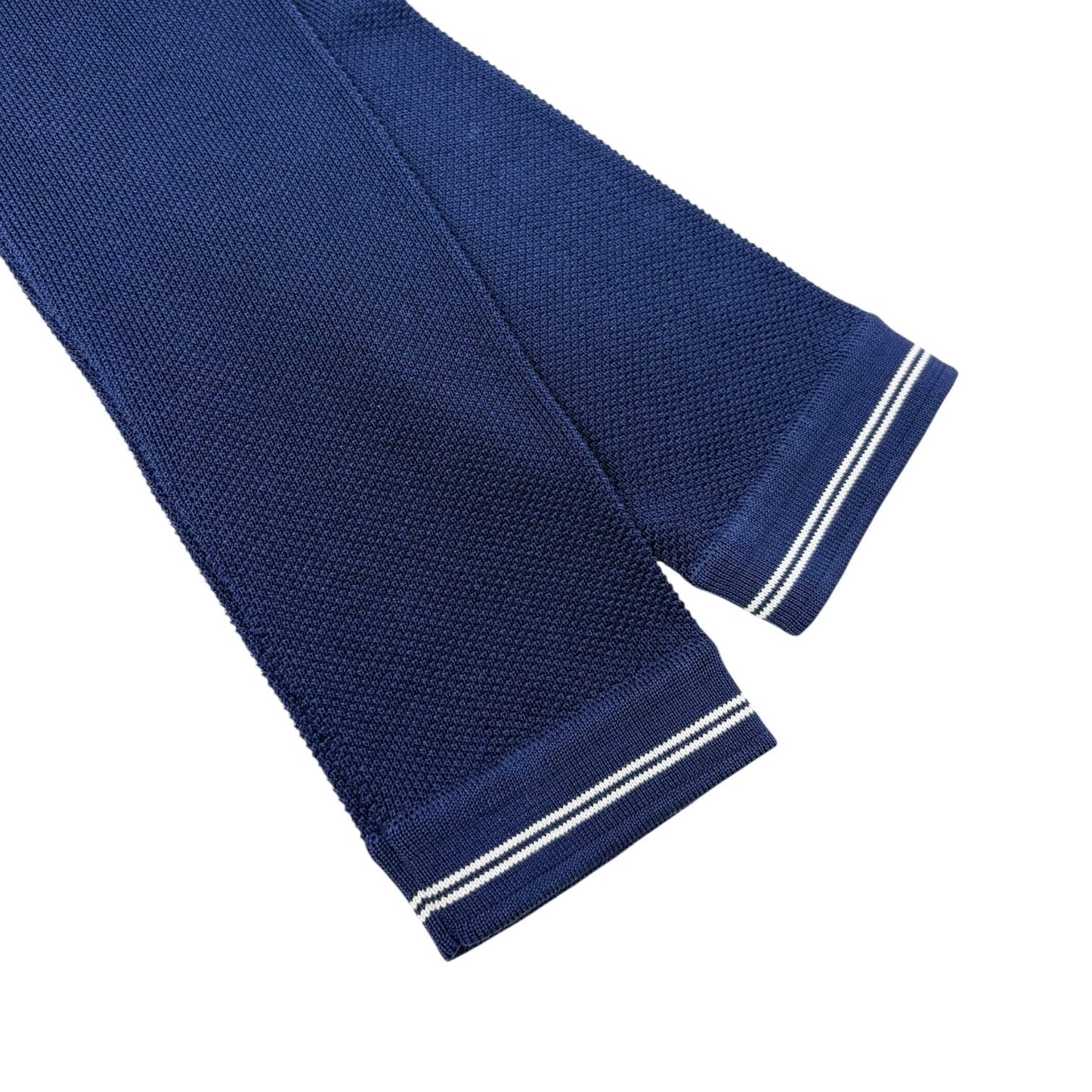 CHANEL Sport Vintage 06P CC Tennis Cardigan Knit Top #34 Blue Cotton Snap Button
