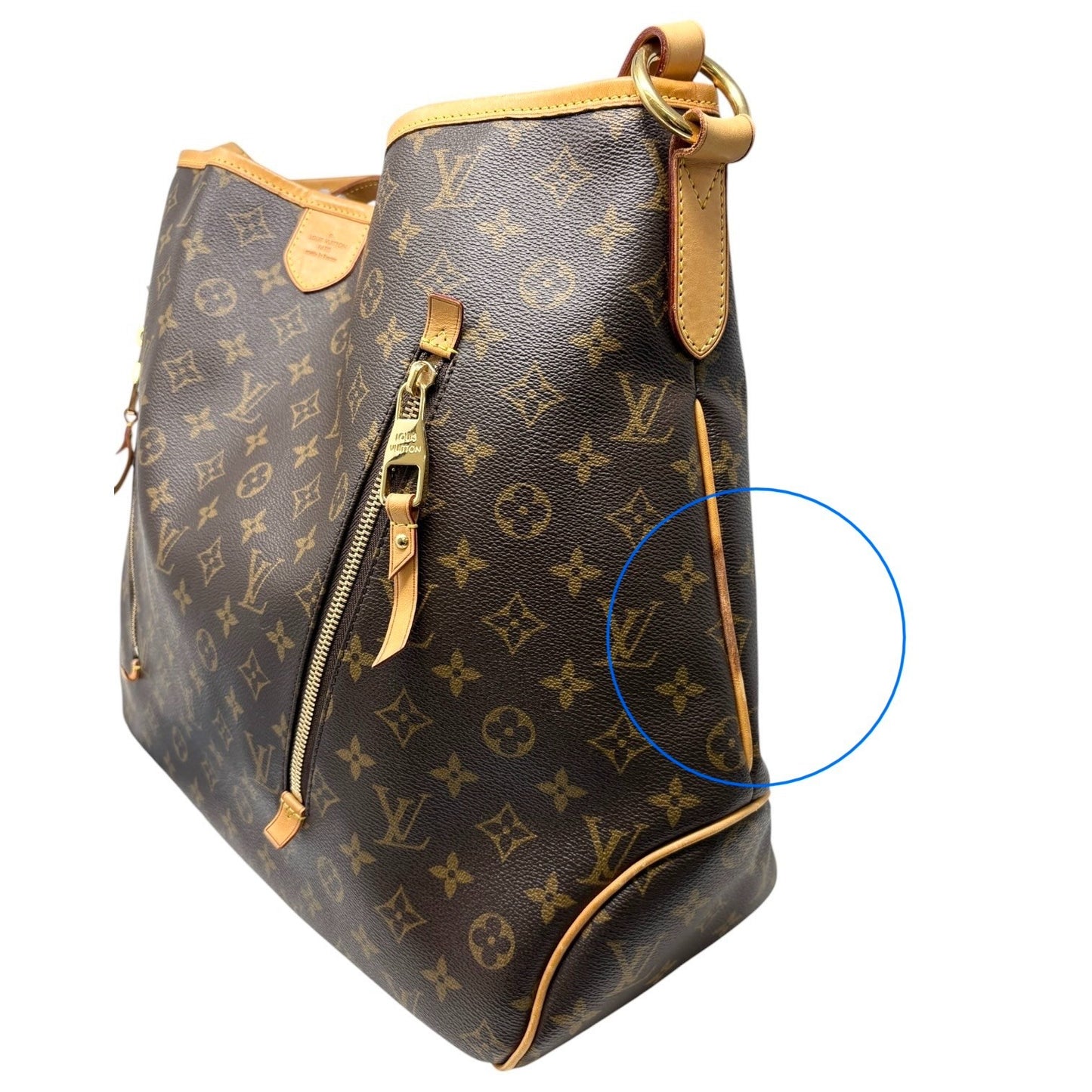 LOUIS VUITTON Vintage Delightful Monogram Hobo Bag Brown PVC Leather 902590