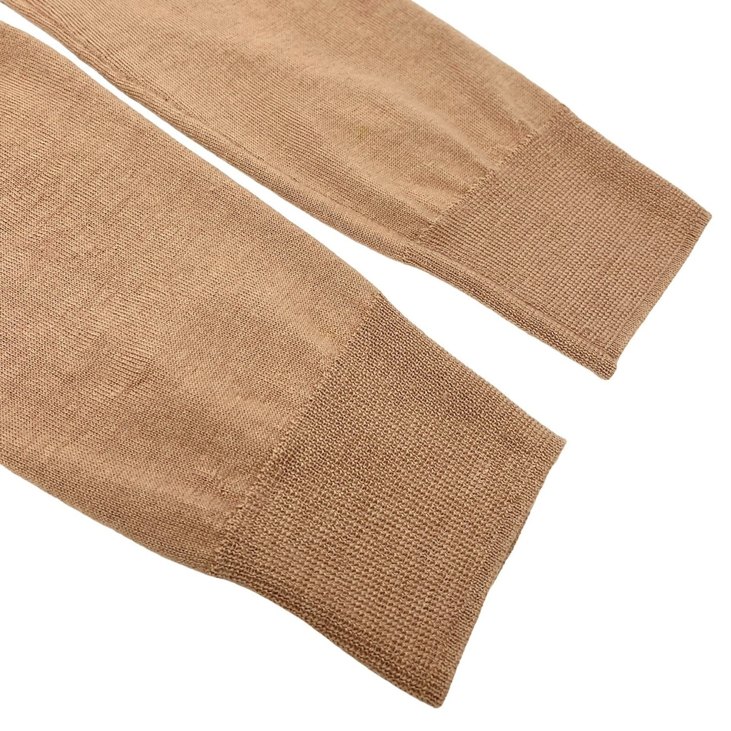 CELINE Vintage Macadam Logo Cardigan Sweater Top #S Knit Cashmere Brown RankAB