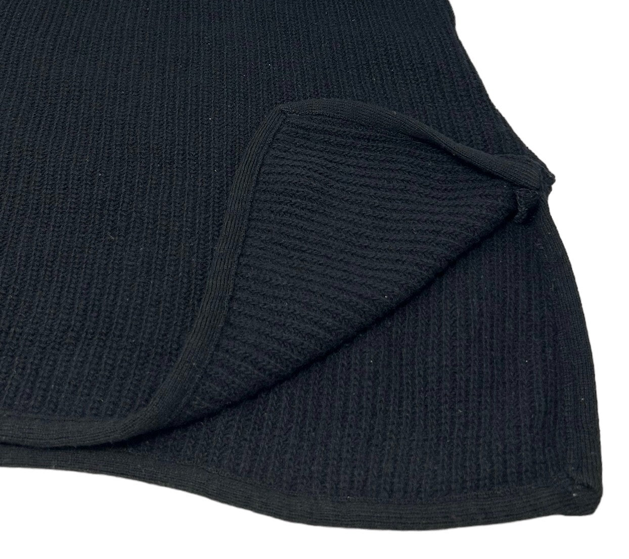 FENDI Vintage Logo Jeans Long Sleeve Sweater #40 Knit Black Wool RankAB