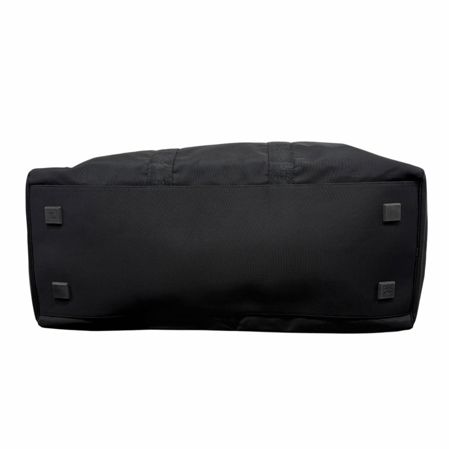 CHANEL Sport Vintage A19977 Nylon Travel Gym Bag L Black CC Logo Bowling